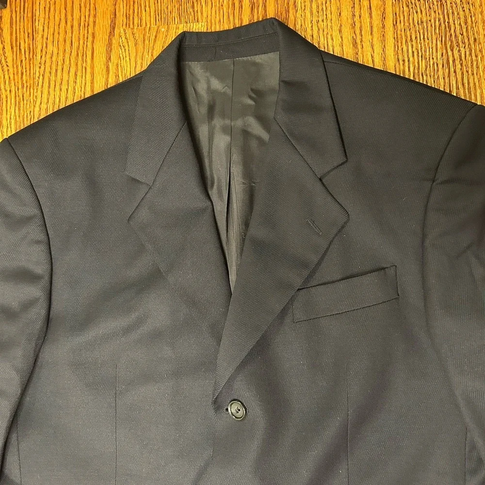 Claudio Morelli Mens Blazer Career Suit Single Breasted Pure Wool Size 40 Navy